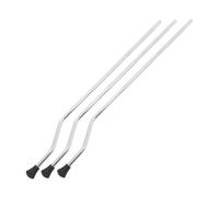 Toddmomy Gambe per Tamburo Supporto Robusto e Antiscivolo Set da 3 in Metallo Argento Accessorio Essenziale per Riparazione e Fissaggio delle Batterie