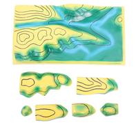 Toddmomy geografico: mappa didattica delle curve di livello del terreno - strumento di apprendimento topografico scientifico per progetti di geografia fisica per fiere scientifiche, uso domestico e