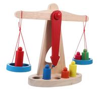Toddmomy Giocattoli in Legno Bilancia Montessori per Gioco Scientifico per Apprendimento Matematico e Sviluppo Giocattolo Bilancia da Te per Scuola e Casa