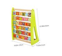 Toddmomy Giocattolo Educativo in Legno per Tavola Multifunzionale con Lettere e Numeri Gioco Cognitivo per Apprendimento e Coordinazione Mano-Occhio Resistente e Sicuro Verde