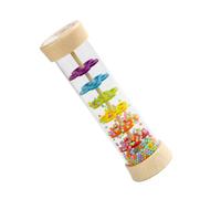Toddmomy Giocattolo Musicale Rainmaker per Piccoli, Bastone della Pioggia in Plastica e Legno Resistente Perline Colorate, Strumento Educativo Sensoriale e Ricreativo per Prima Infanzia