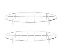 Toddmomy Griglia per Barbecue in Acciaio Inossidabile 22 CM Supporto per Arrosti di Costolette e Pesce Set 2 Pezzi per Grigliate all’Aperto e Cucina Esterna