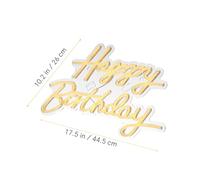 Toddmomy Happy Birthday Neon LED Insegna USB Alimentata Luce Calda per Interni ed Esterni Decorazione Luminosa Leggera per Montaggio per Feste e Regalo Compleanno