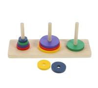 Toddmomy Intellettuale Legno Colorato Torre Hanoi Puzzle per Adulti e Sviluppo e Immaginativo per Feste