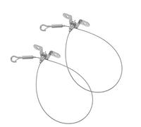 Toddmomy Kit 2 Pezzi Ganci per Fune D'acciaio Inox Regolabili, Cavi Sospensione Resistenti per Cartelli da Soffitto, Montaggio Rapido per Ufficio, Negozi, Esposizioni e Quadri