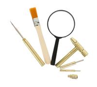 Toddmomy Kit Archeologico per Metallo e Set Gemme con Martello Pennello Scalpello e Dingrandimento Educativo per Abilità Manuali e Coordinazione Occhio Mano