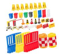 Toddmomy Kit Educativo Segnaletica Mini per Apprendimento Didattico Plastica Resistente Insegna Sicurezza e Simulazione per e Ragazzi