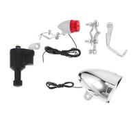 Toddmomy Kit Luci per Bicicletta Dinamo 6v 3w, Plastico | Luce Anteriore e Posteriore, Pronto al Montaggio, senza Batterie, Morsetto, Cavi e Accessori