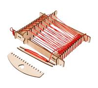 Toddmomy Kit Telaio Giocattolo in Legno Per Bambine Telaio Fai Da Te Per Macchina Per Tessere Giocattolo Per Tessitura Per Ragazzo Ragazza Ragazza Sviluppo Creatività e Coordinazione Manual