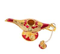 Toddmomy Lampada Decorativa Vintage in Lega di Zinco Rosso Design Classico Simulato, Leggera e Chic, per Decorazioni da Tavolo in Camera da Letto o Ufficio