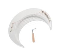 Toddmomy Lira A 7 Corde Crescent Raya Per Amanti Della Strumento Arpa Lunare Lira Arpa Per Principianti Bianco