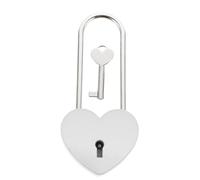 Toddmomy Lucchetto Cuore Bianco Forma di Cuore con Chiave Lucchetto Sicuro Versatile per Armadietti Valigie e Diari Resistente alla Ruggine e Usura Idea Regalo Romantica per Fidanzati e