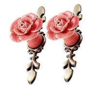 Toddmomy Maniglia per Mobile in Ceramica Vintage a Foro Singolo Set 2 Pezzi Manubrio Bronzo Rosa Maniglia per Armadio e Guardaroba Design Raffinato e Installazione Semplice per Mobili