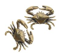 Toddmomy Maniglie per Porte in Ottone a Forma di Granchio, Pomelli Decorativi per Mobili in Stile Nautico, Set da 2 Pezzi per Cucina, Camera da Letto e Bagno, Ferramenta Costiera