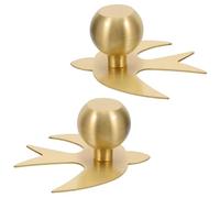 Toddmomy Manopole Dorate per Cassettiere in Ottone Design Rondine 2 Pezzi, Maniglie Decorative per Armadi e Guardaroba, Finitura Lucida Resistente, Facili da Installare per Mobili Cucina