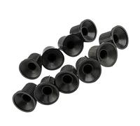 Toddmomy Manopole per Potenziometro Nere in Plastica 10 Pezzi, Manopole di Controllo Volume per Apparecchiature Audio, Ricambi per Amplificatori e Strumenti Musicali, Adatte per Chitarra