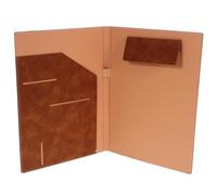 Toddmomy Marrone Cartella Portadocumenti Tasche Multiple Business, in Cuoio | Design Semplice e Generoso, Supporto per Scrivere, per Studio e Colloqui, Mantiene Ordini e Carte Puliti