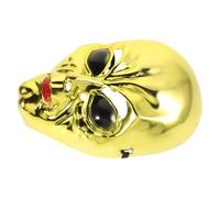 Toddmomy Maschera Aliena Realistica Oro in Plastico per Halloween e Feste Cosplay Design Unico e Spaventoso, Vestibilità e Comfort per Adulti