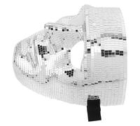 Toddmomy Maschera da Ballo Mascherata Argento in Schiuma e Vetro | Finitura Specchiante e Lucida, per Costumi da Festa e Occasioni Speciali, Look Moderno e Chic