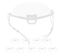 Toddmomy Maschera Trasparente Antiappannamento in Plastica 10 Pezzi, Protezione Anti-goccia Riutilizzabile per Ristoranti e Hotel, Schermo Nasale Traspirante per Uso Catering e Saloni