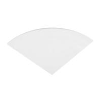 Toddmomy Mensola Bianco a Ventaglio Angolare in PVC 25cm da Parete | Scaffale Triangolare, per Tazze e Libri, Ufficio e Bagno, Fissaggio Murale, Salvaspazio