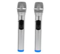 Toddmomy Microfono Falso per Bambini 2 Pezzi in Abs Portatile e Leggero per Attività di Ruolo e Performance Sul Palco Design Realistico e Versatile