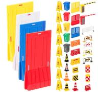 Toddmomy Mini Cartelli Stradali Giocattolo per Plastica Resistente Kit Educativo per Conoscenza Sicurezza Stradale Segnali Stradali per Ragazzi e Ragazze Modelli Realistici per