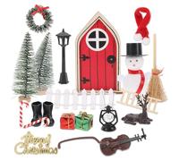 Toddmomy Mini Decorazioni Natalizie a Tema Fiaba Set di Statuette per Casa delle Bambole Accessori in Miniatura per Feste di Natale Ornamenti Realistici e Resistenti Decorazioni per