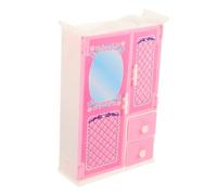 Toddmomy Mini giocattoli per guardaroba minuscolo Bambola Armadi Miniature mini mobili per casa delle bambole mini ornamento per mobili roba in miniatura plastica rosa