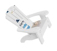 Toddmomy Mini Sedia da Spiaggia in Miniatura Bianca Stile Mediterraneo Ornamento Stabile e Resistente per Paesaggi in Miniatura e Case delle Bambole Decorazione da Tavolo Realistica per