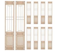 Toddmomy Mobili per case delle bambole in miniatura da 20 pezzi: di paravento in legno in stile cinese - porta decorativa per mini case per il gioco dei bambini nelle delle bambole