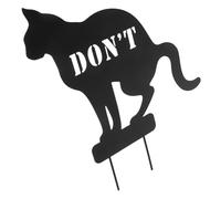 Toddmomy No Pooping Metal Sign Decorative Stake for Pet Owners Warm Notice for Garden Creative Cat Dog Waste Reminder