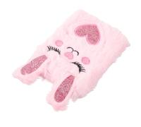 Toddmomy Notebook Peluche con Copertina Morbida Coniglietto Rosa Diario Segreto Portatile per Bambine per Scrivere e Disegnare Regalo per Ragazze e Ragazze in Età Scolare