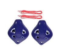 Toddmomy Ocarina in Ceramica 6 Fori Strumento Musicale Canto Medio in Do Cordino da Collo e 2 Pezzi per Principianti ed Esperti