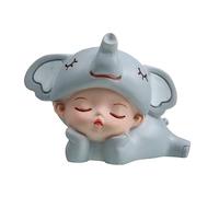 Toddmomy ornamenti decorativi Carino Animali soleggiato Nozze ragazzo decorazione della torta decorazioni per torte di compleanno decorazione torta elefante resina Grigio chiaro
