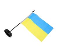 Toddmomy Ornamenti dei sedili della bandiera mini bandiera da tavolo bandiera della svezia ucraino Mini bandiere bandiera svedese bandiere ucraine bandiera che agita a mano poliestere