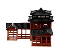Toddmomy Paesaggio cinese per acquario, statua a pagoda asiatica in miniatura, scultura orientale giapponese del santuario per giardino delle fate, giardino zen, ornamenti per acquario Betta