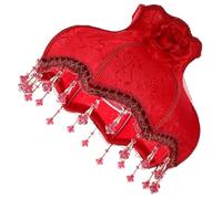 Toddmomy Paralume Vintage in Stoffa con Pizzo e Perline Elegante per Lampada da Tavolo e Lampada a Piantana Paralume di Alta Gamma Accessorio Luce Decorativo Facile da Installare Colorato