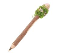 Toddmomy Penna in Legno con Testa in Cristallo e Texture Corteccia, Penna per Scrivere Fluida e Facile da Mantenere, per Festa Scuola Decor e Uso Quotidiano a Casa