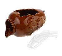 Toddmomy Pentola d'Acqua Corrente Fontana d'Acqua in Vaso Fontane d'Acqua Interna Vaso da Cortile Crescente Fluire Carri Armati Fontana Dell'acquario All'aperto Ceramica Cachi
