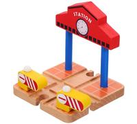 Toddmomy Piattaforma Stazione Legno per Accessorio Educativo per Sviluppo e Abilità per Amanti Dei Treni