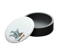 Toddmomy Pietra da Inchiostro con Coperchio, Sumi Painting Inkslab, Bianco, per Conservare e Macinare Inchiostro, Studenti, per Pittura e Calligrafia
