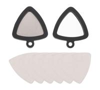 Toddmomy Porta Plettri per Chitarra in Silicone Nero Flessibile e Resistente Custodia Triangolare in Acciaio Inossidabile, Supporto per 3 Plettri, come Regalo