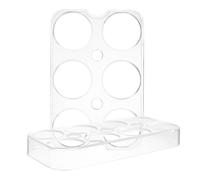 Toddmomy Porta Uova in Plastica 2 Pezzi 6 e 8 Scomparti per Frigorifero, Design Antiscivolo e Ampia Capacità per Organizzare Uova Fresche a Casa