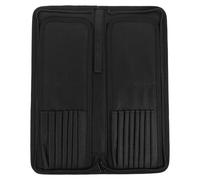 Toddmomy Portapennelli in Tela Nera Design Roll-up, 15 Scomparti per Pennelli da Artista, Protegge Le Setole, per Pittura ad Acquerello e Colori a Olio