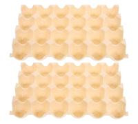 Toddmomy Portauova 24 Posti Riutilizzabile in Plastica Beige Vassoio Portauova Impilabile Design Sottile per Frigorifero Contenitore per Uova da Cucina Resistente e Riutilizzabile