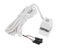 Toddmomy Pulsante Accensione PC Esterno con Cavo Interruttore Alimentazione Desktop con LED Indicatore Facile Installazione per Ufficio Casa Internet Cafe Hotel e Azienda Colore Casuale