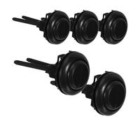 Toddmomy Pulsante di Scarico Doppio per Serbatoio Wc 5 Pezzi Nero in Plastica con Sistema a Doppio Scarico Compatibile per Riparazioni e Aggiornamenti Bagno