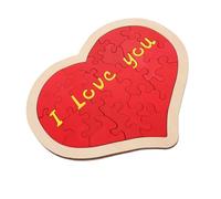 Toddmomy Puzzle a Forma Cuore in Legno Educativo per e Leggero per Anniversari Decorazione da Te