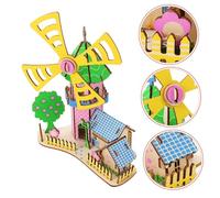 Toddmomy Puzzle Casa Mulino Vento in Legno da Assemblare DIY Gioia Creativa e Decorazione Sicura per Adulti e Regalo per Feste e Compleanni